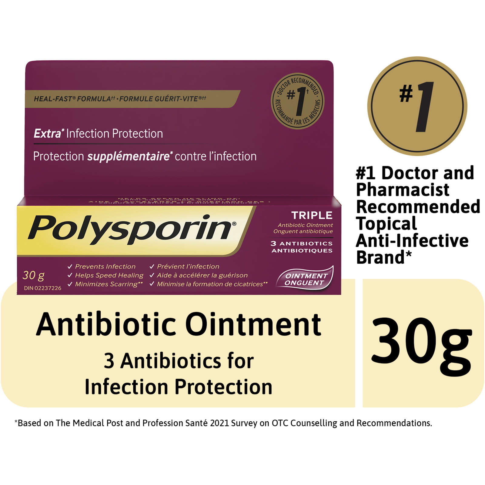 Triple Antibiotic Cream, Heal-Fast Formula