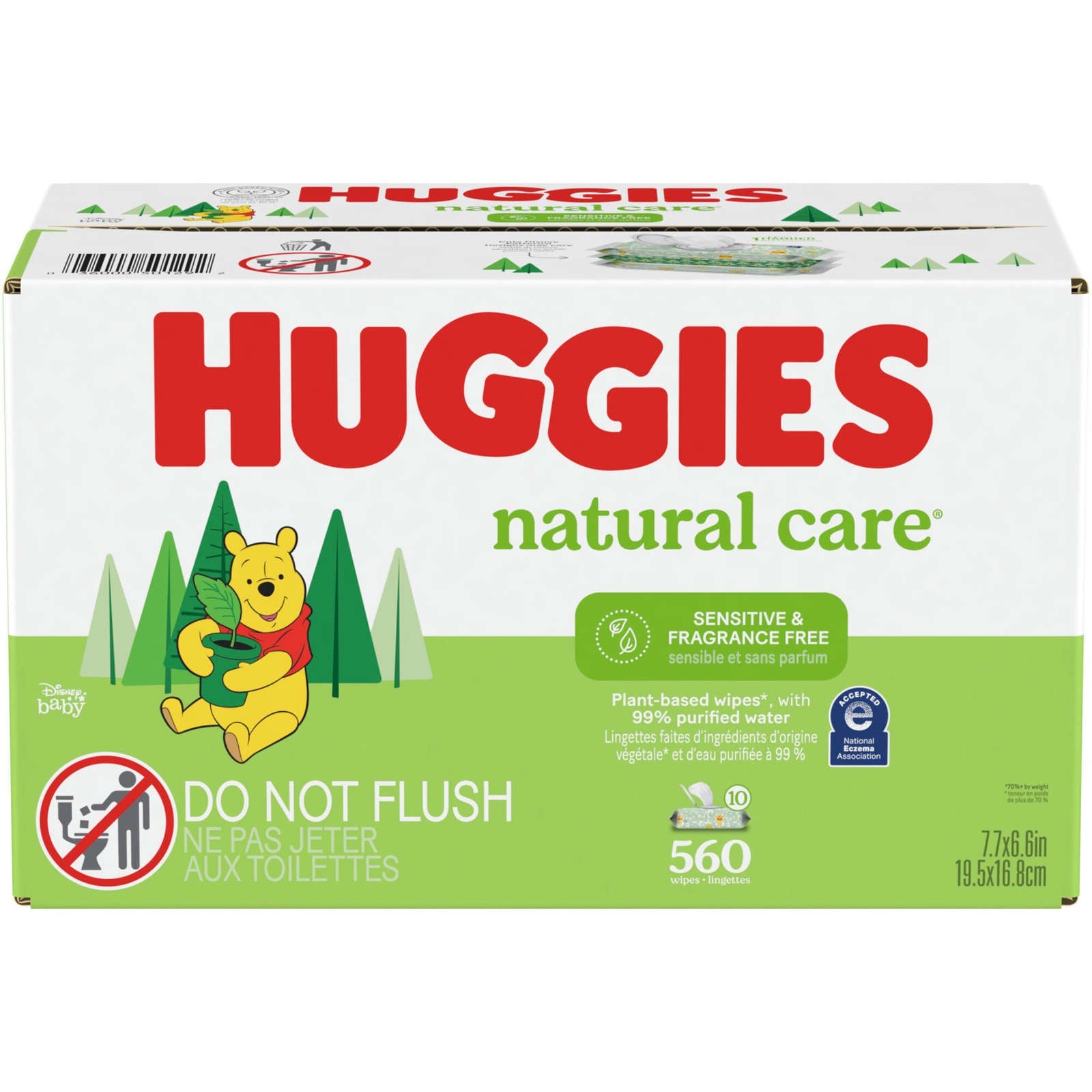 Huggies Natural Care Sensitive Baby Wipes, Unscented, 10 Flip-Top Packs (560 Wipes Total)
