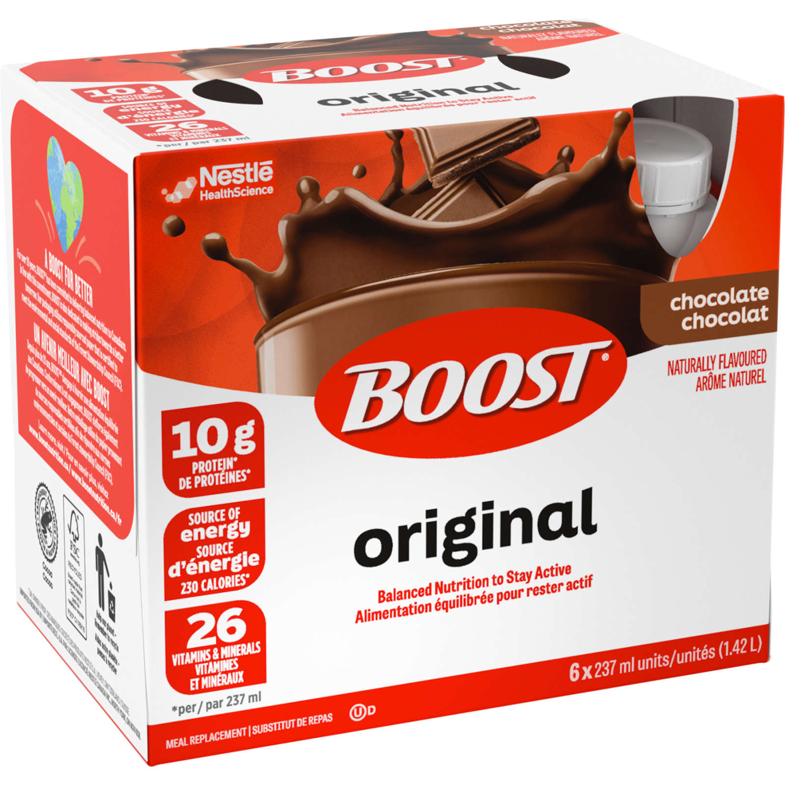 Original Chocolate Meal Replacement Drink, Pack of 6, 6 x 237 ml