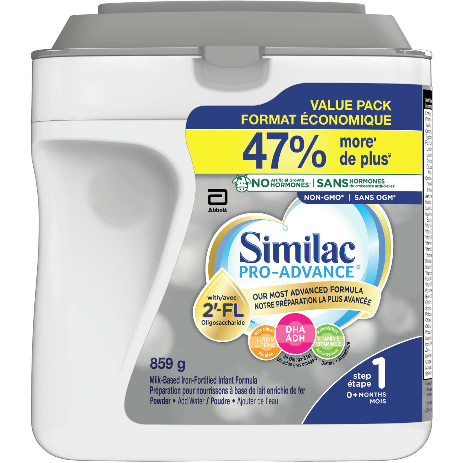 Similac Pro-Advance® Step 1 Baby Formula, 0+ Months, with 2'-FL. Immune Support Innovation: 2'-FL, Powder, 859 g