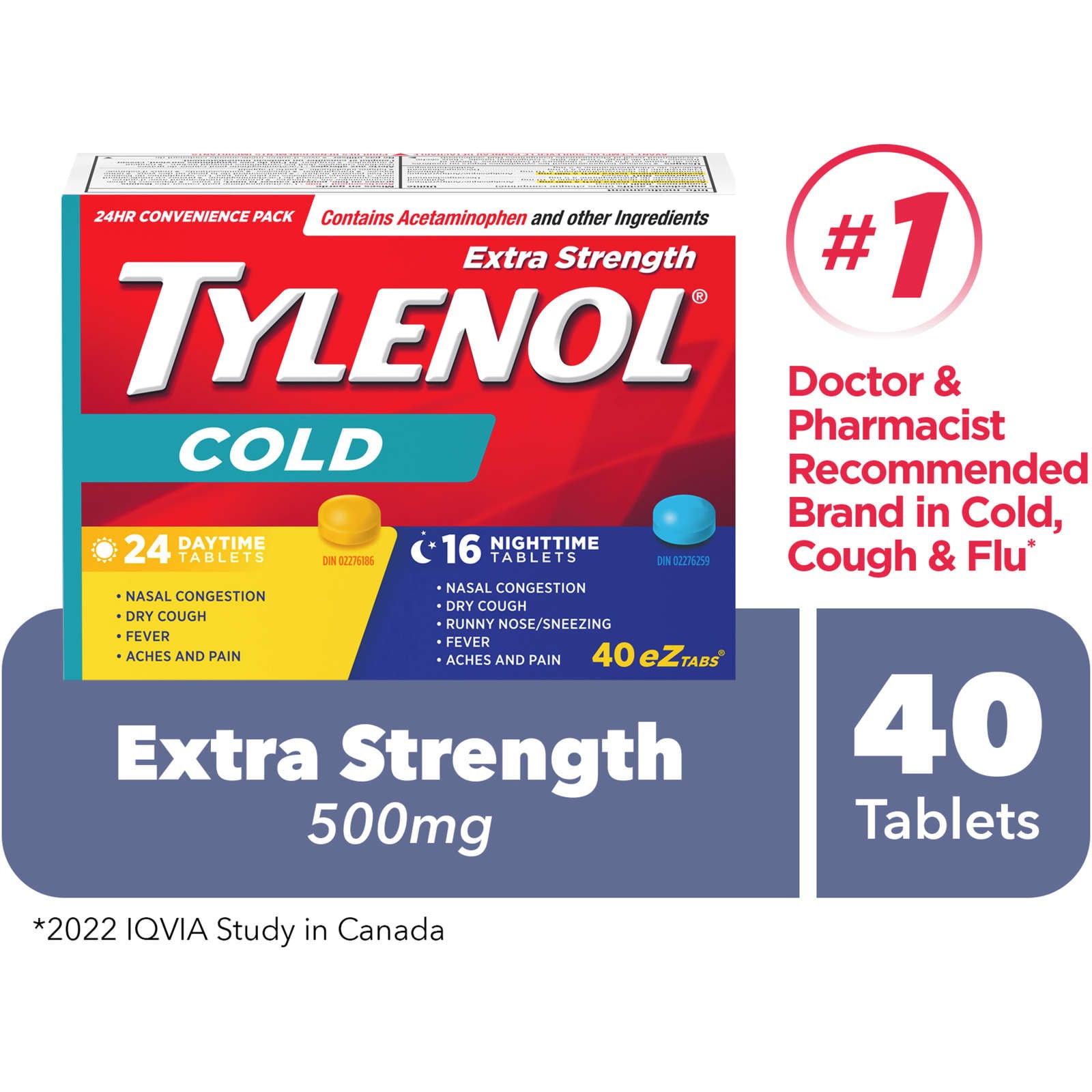 Extra Strength Cold Relief Day/Night, EZTabs
