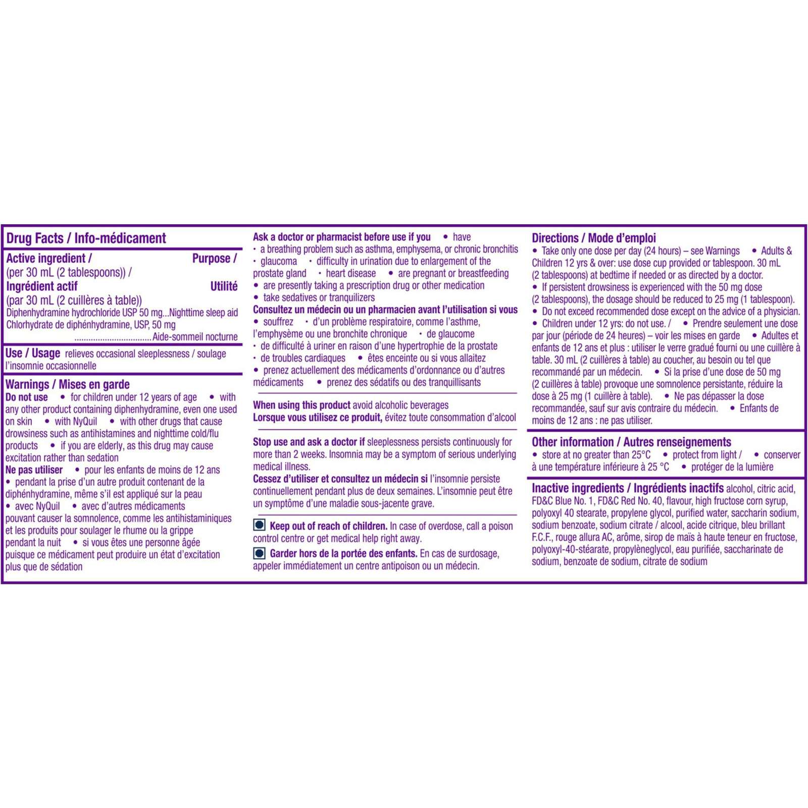 ZzzQuil Nighttime Sleep Aid Liquid, Warming Berry, 354 mL