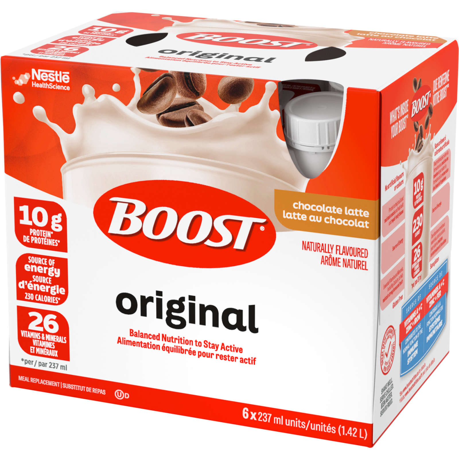 Original Chocolate Latte Meal Replacement Drink, Pack of 6, 6 x 237 ml