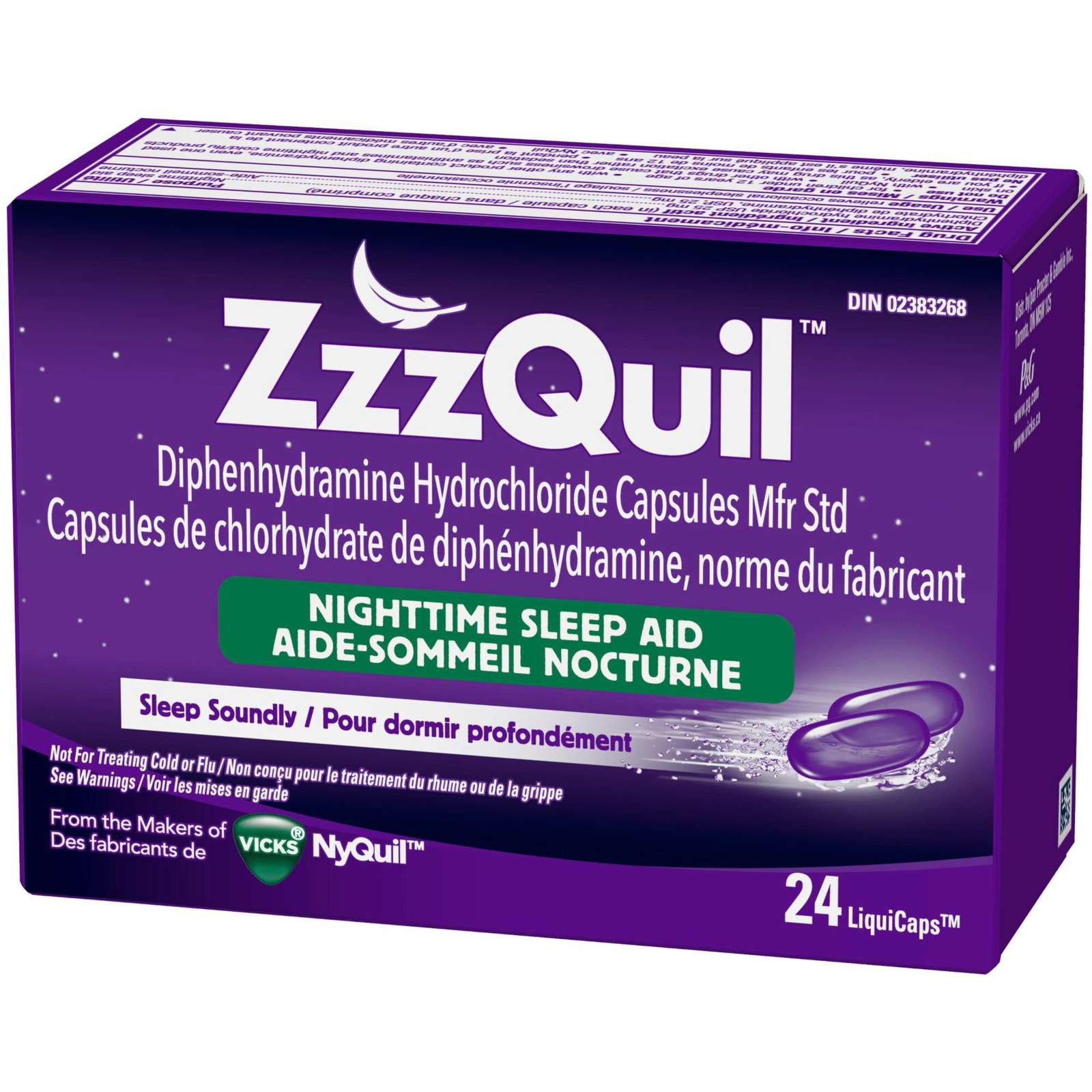 ZzzQuil Nighttime Sleep-Aid LiquiCaps, 24 Count