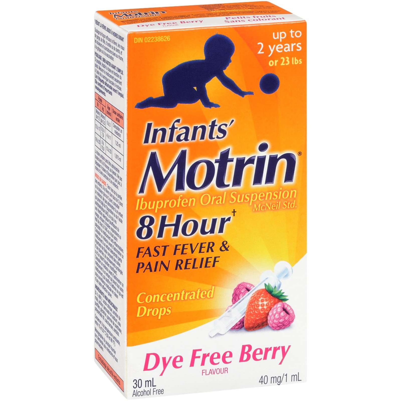 Infants' Liquid Cold Drops, Dye-Free Berry Flavour