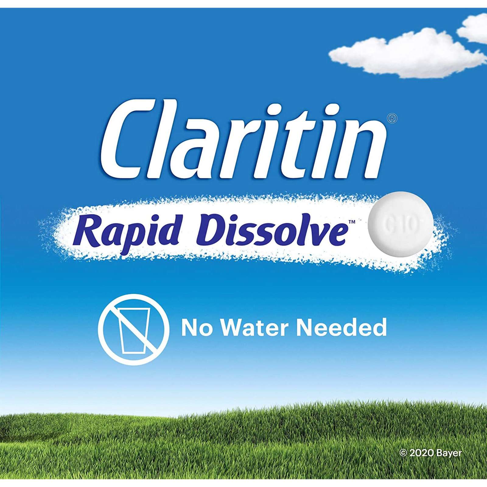 Claritin Rapid Dissolve Allergy Medicine, 24-Hour Non-Drowsy Relief 10 mg, 50 Tablets