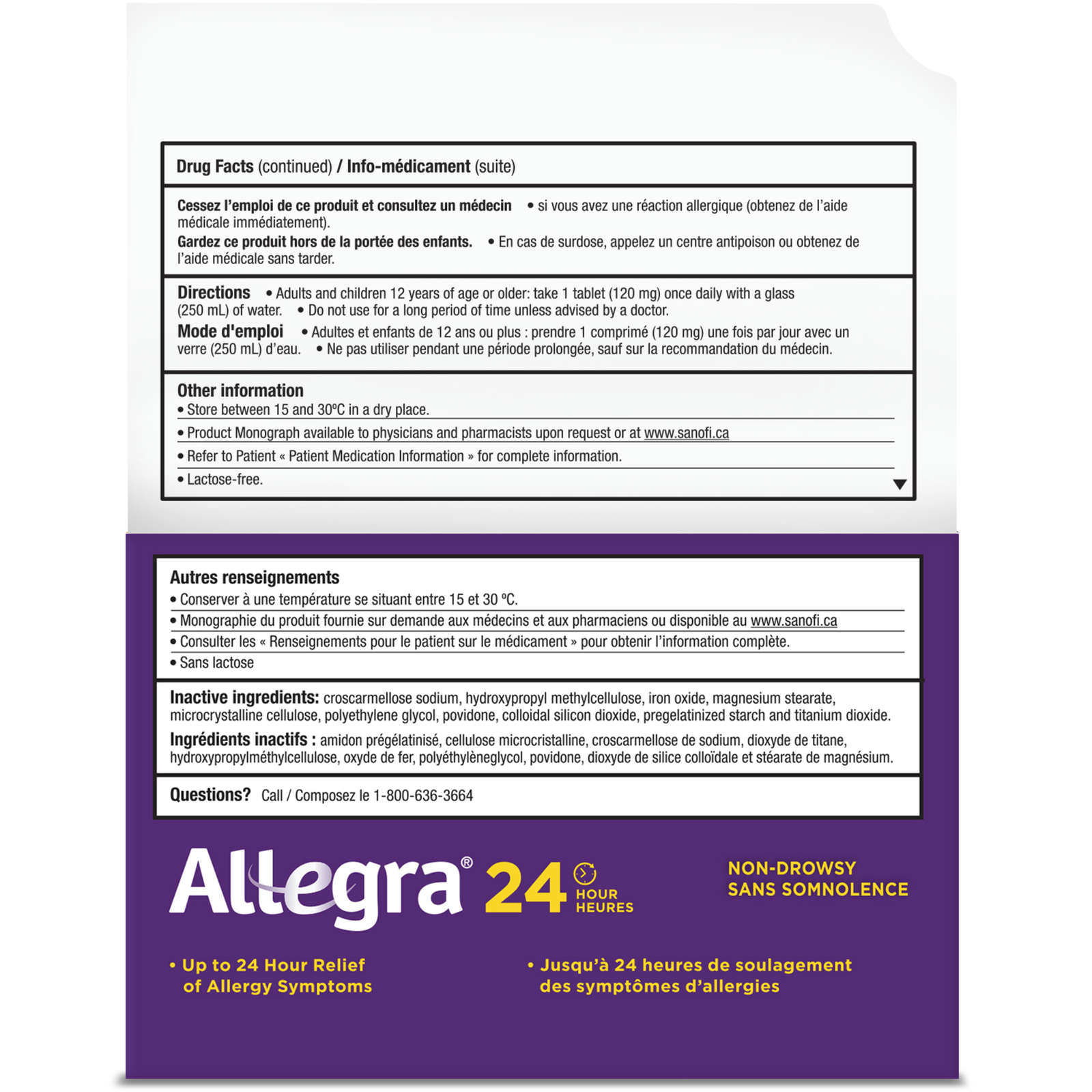 24 Hour Allergy Relief Tablets, 120 mg