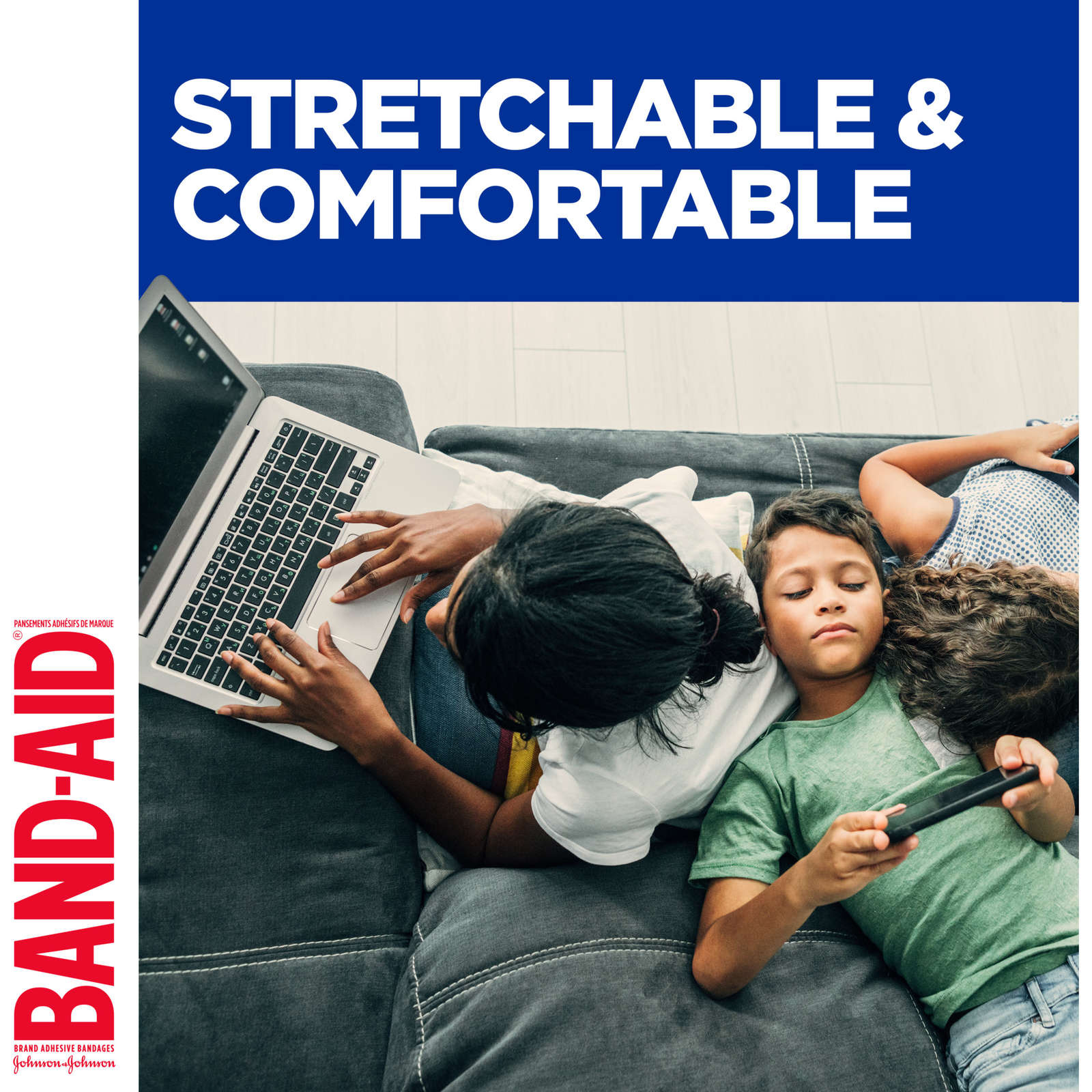 BAND-AID® Brand Flexible Fabric Adhesive Bandages, Assorted Sizes, 50 Count