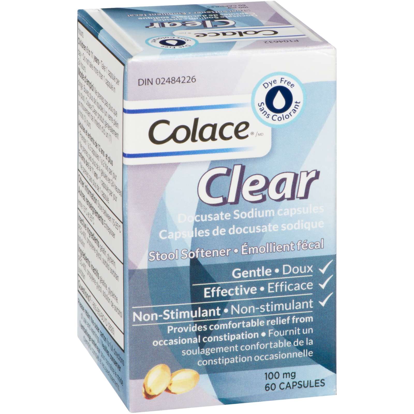 Docusate Sodium Capsules Stool Softener Clear