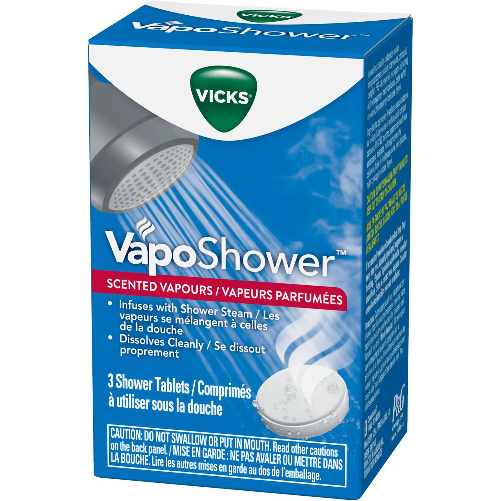 Vicks VapoShower Aromatherapy Shower Bomb, Scented Vicks Vapour Steam, 3ct