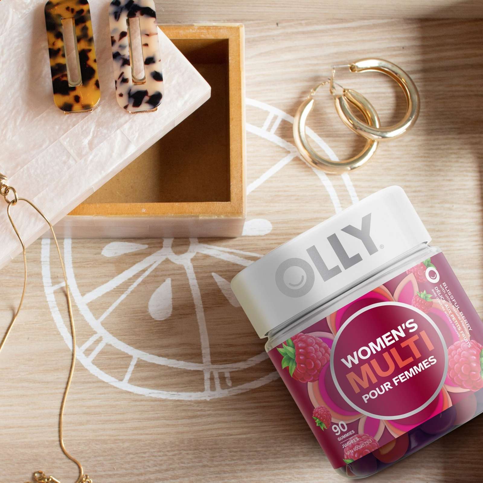 OLLY Vitamin For Women Blissful Berry gluten free 45 day supply 90 gummies