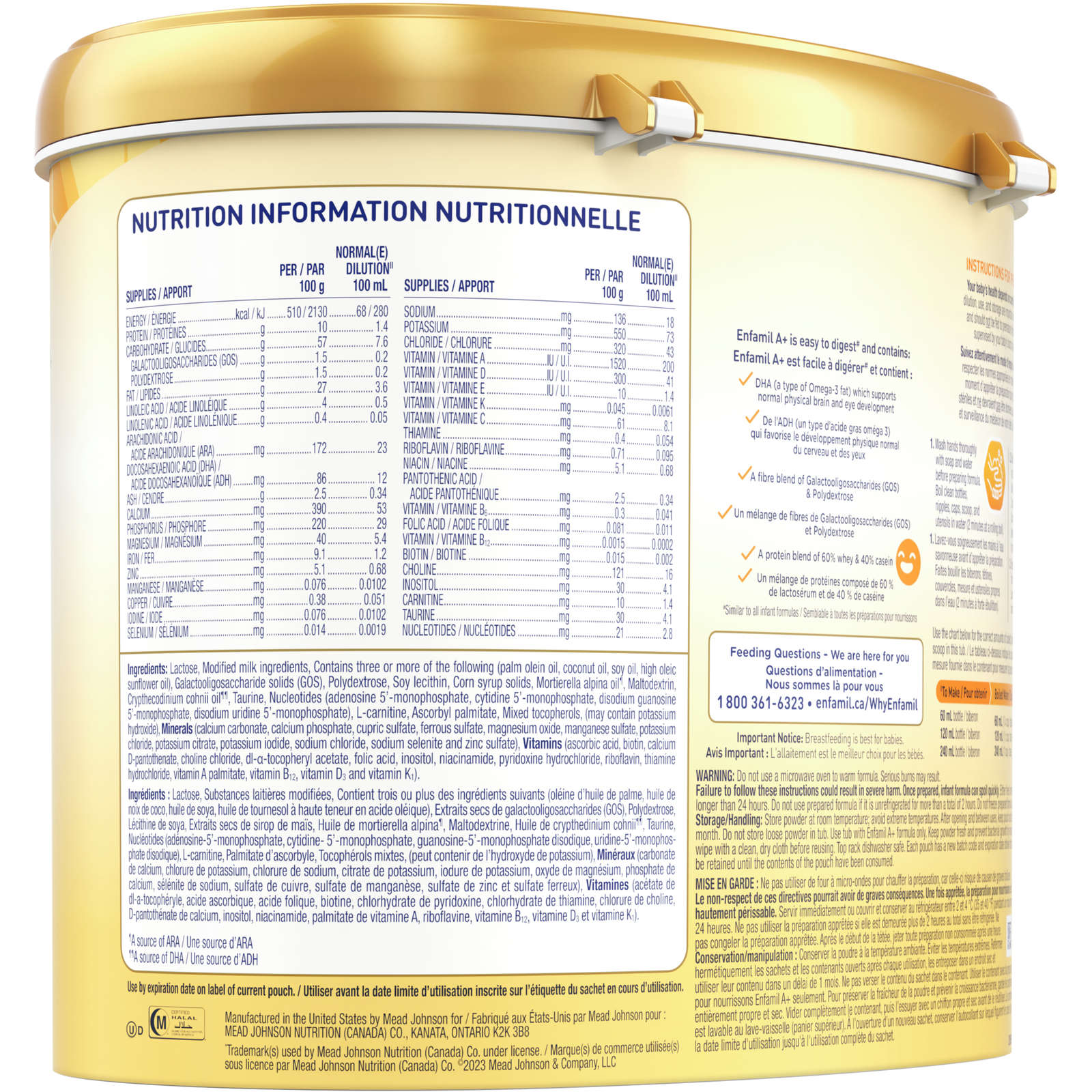 Enfamil A+, Powder Tub, 663 Gr