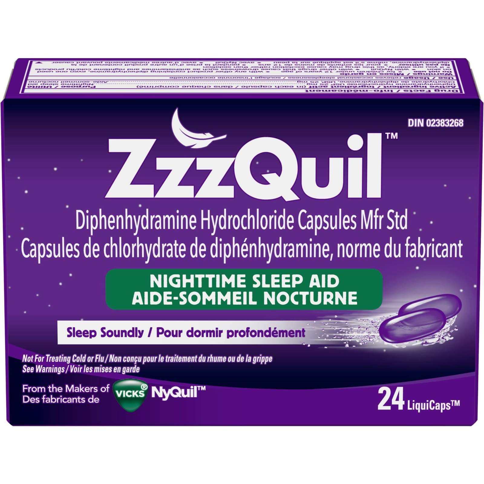 ZzzQuil Nighttime Sleep-Aid LiquiCaps, 24 Count