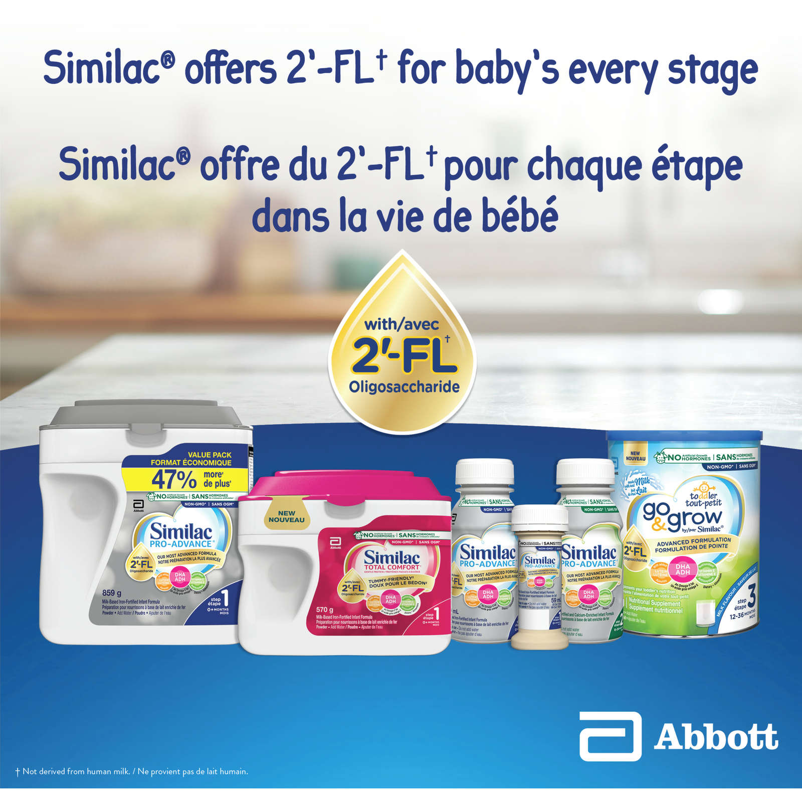 Similac Pro-Advance® Step 1 Baby Formula, 0+ Months, with 2'-FL. Immune Support Innovation: 2'-FL, Powder, 859 g