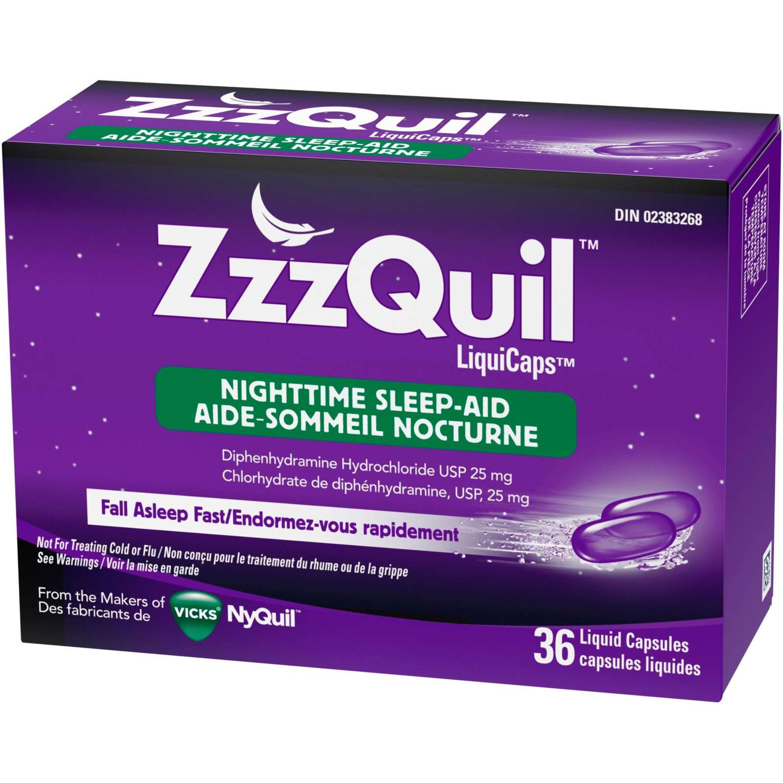 ZzzQuil Nighttime Sleep-Aid LiquiCaps, 36 Count