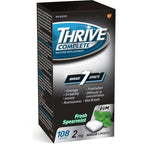 Thrive Complete Gum 2mg Regular Strength Nicotine Replacement Fresh Spearmint 108 count