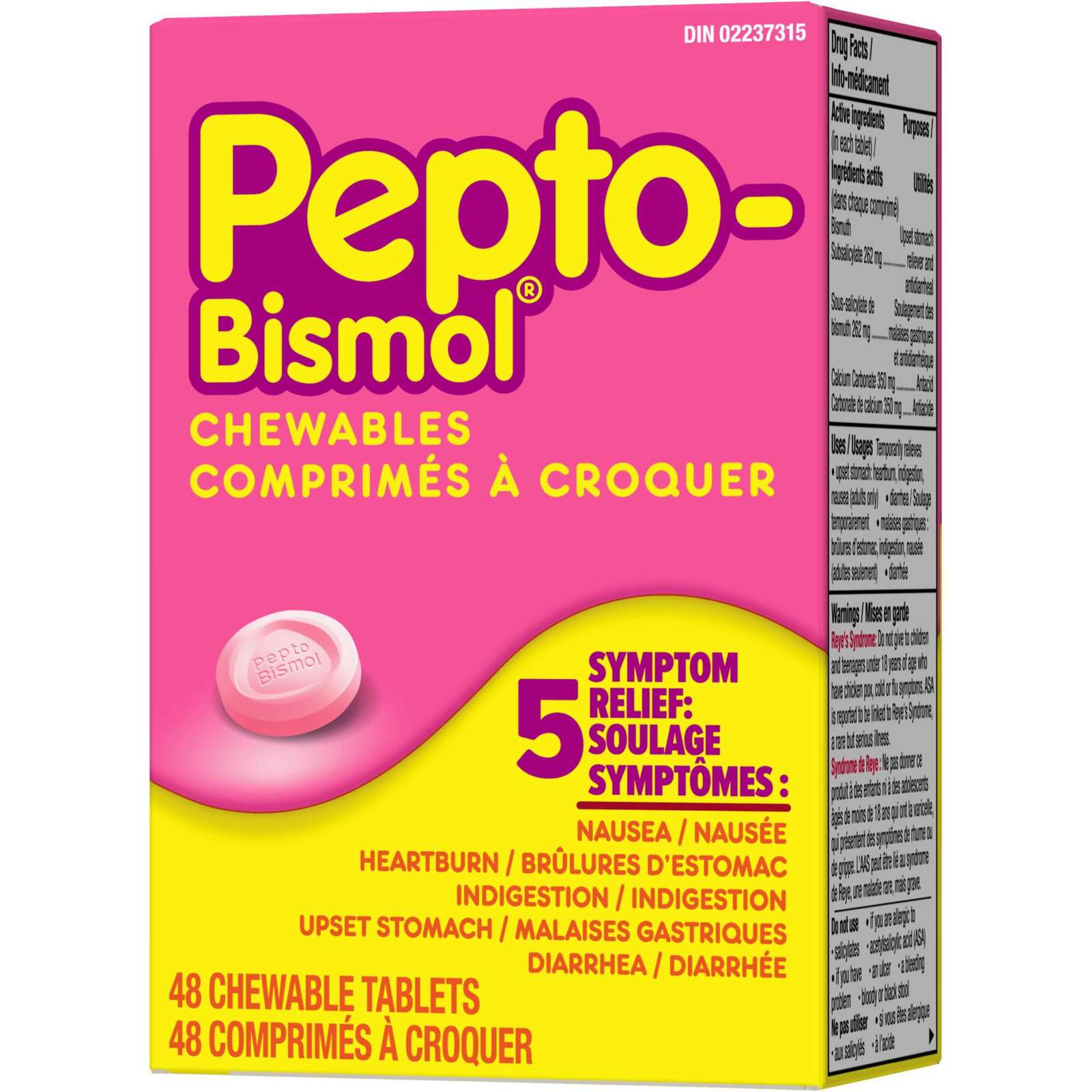 Chewables for Nausea, Heartburn, Indigestion, Upset Stomach, & Diarrhea Relief 48ct