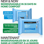 All-in-One Make-Up Removing Cleansing Wipes, Plant Based and Compostable