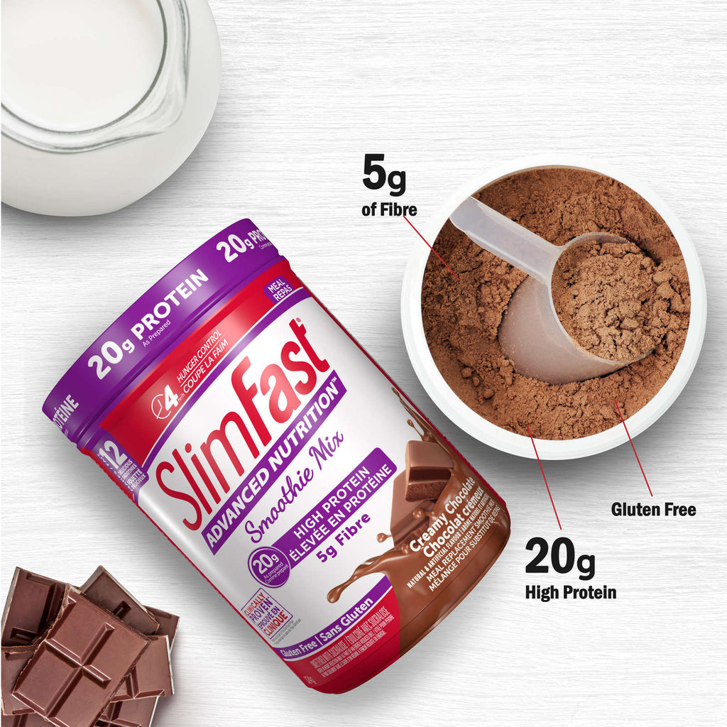 Advanced Smoothie Powder Meal Replacement Shake Mix with 20g of Protein, 5g of Fibre Plus 23 Vitamins and Minerals