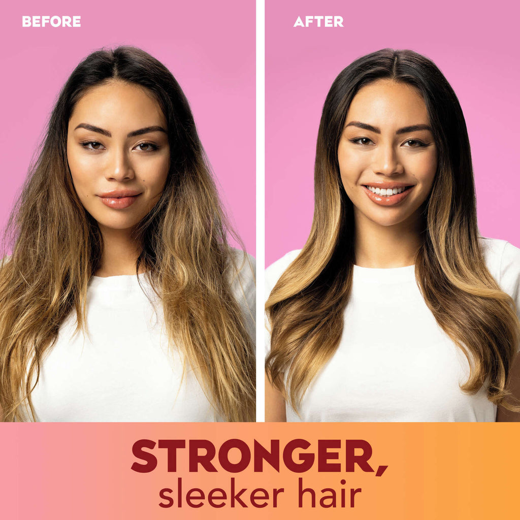 Frizz-Free + Keratin Smoothing Oil Miracle Gloss Spray, 5 in 1, De-frizz Hair, Shiny Hair, Keratin, Argan Oil