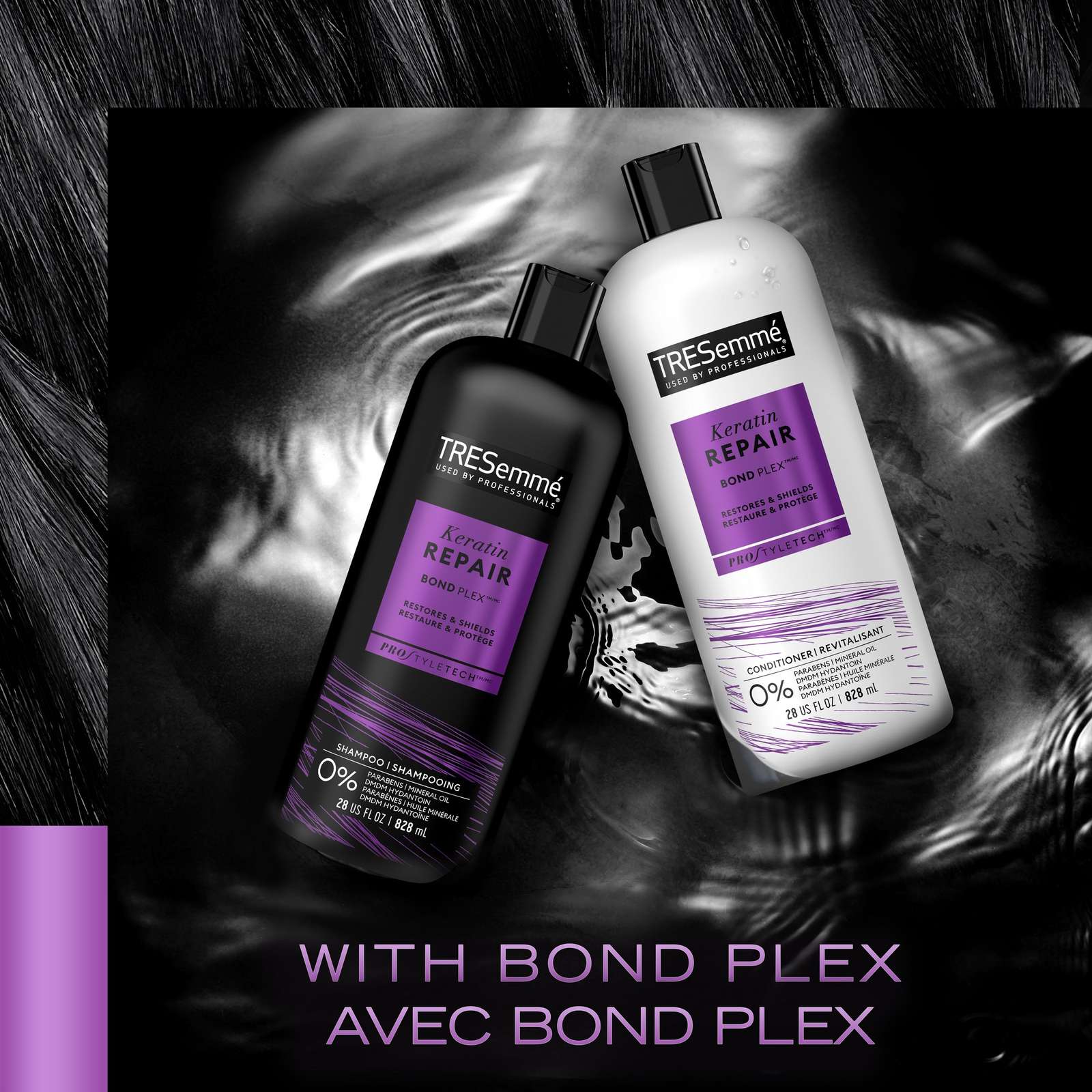 Keratin Repair Shampoo for damaged hair Bond Plex formulated with Pro Style Technology™
