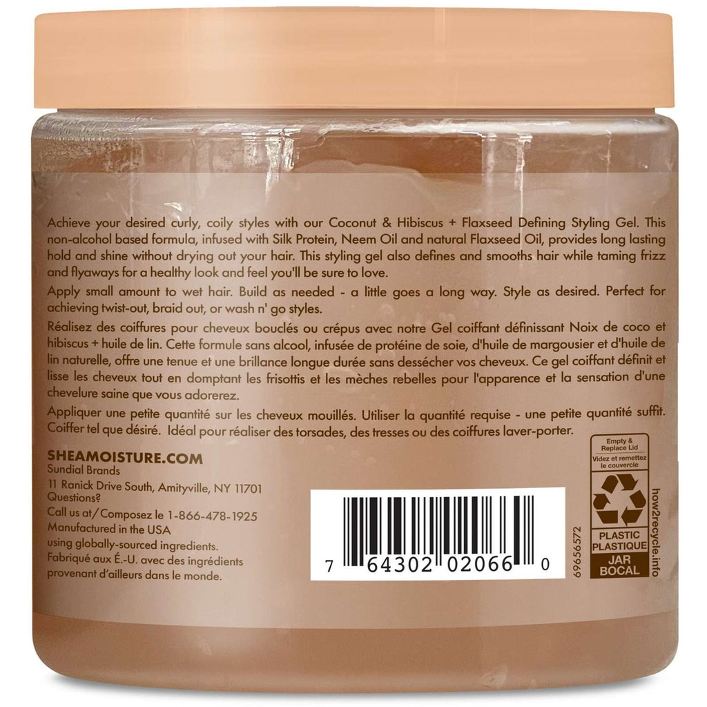 Coconut & Hibiscus Defining Hair Styling Gel with Flaxseed