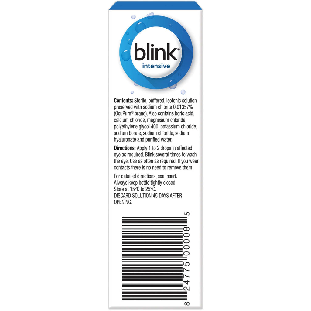 Blink Intensive Moisturizing Lubricant Eye Drops