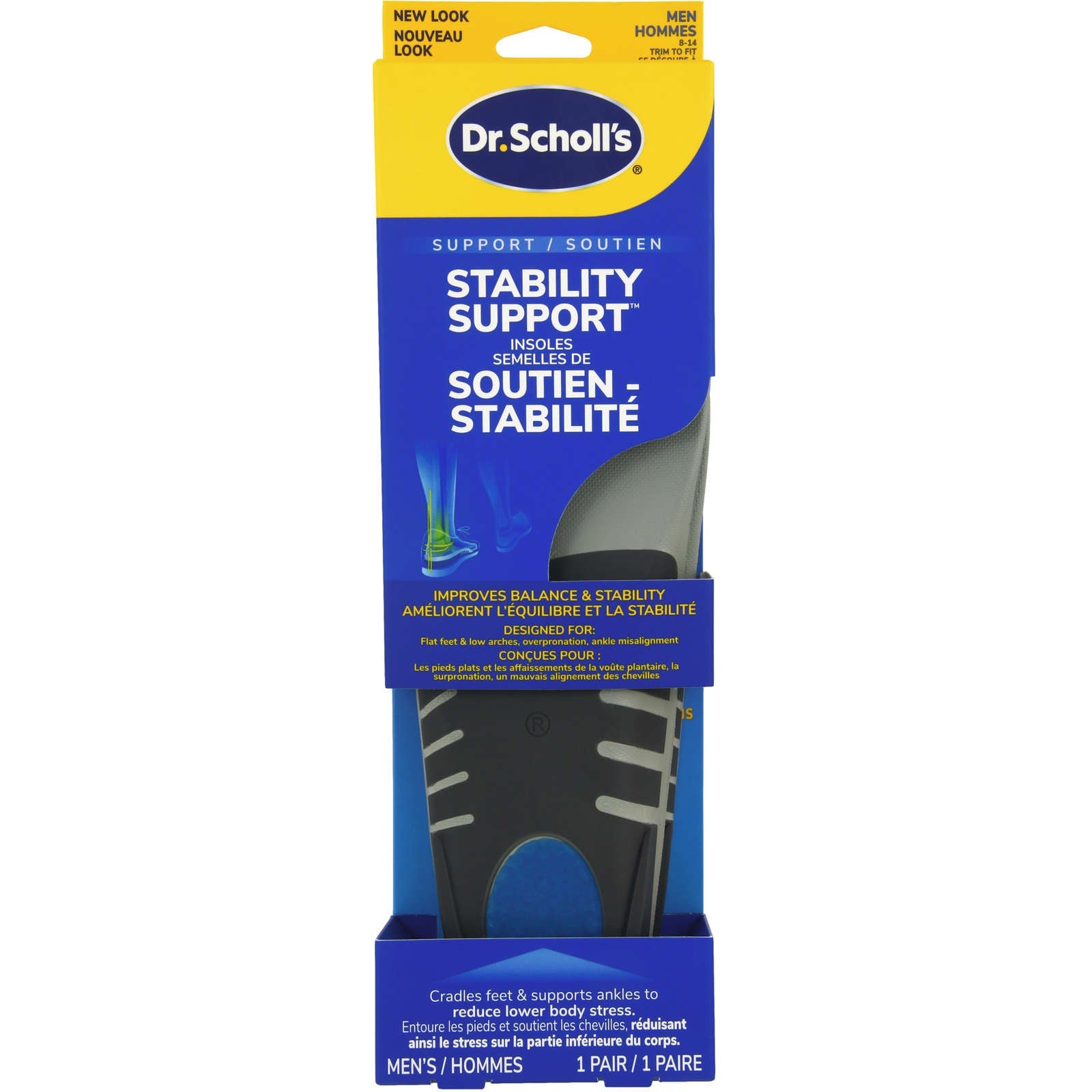 Dr. Scholl's Stabilizing Support Insoles, Men's, Sizes 8-14