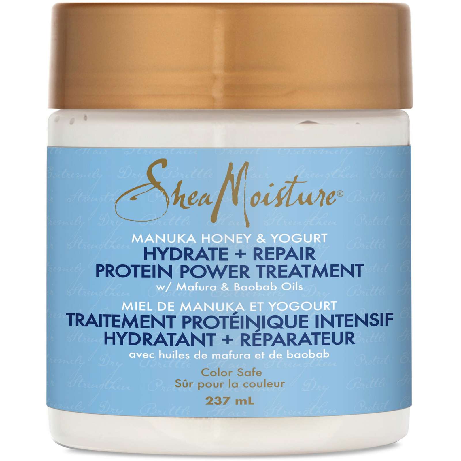 Hydrate + Repair Protein Power Hair Treatment for dry, damaged hair Manuka Honey & Yogurt sulfate-free deep conditioner 237 ml