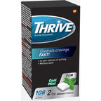 Thrive Gum 2mg Regular Strength Nicotine Replacement Cool Mint  108 count