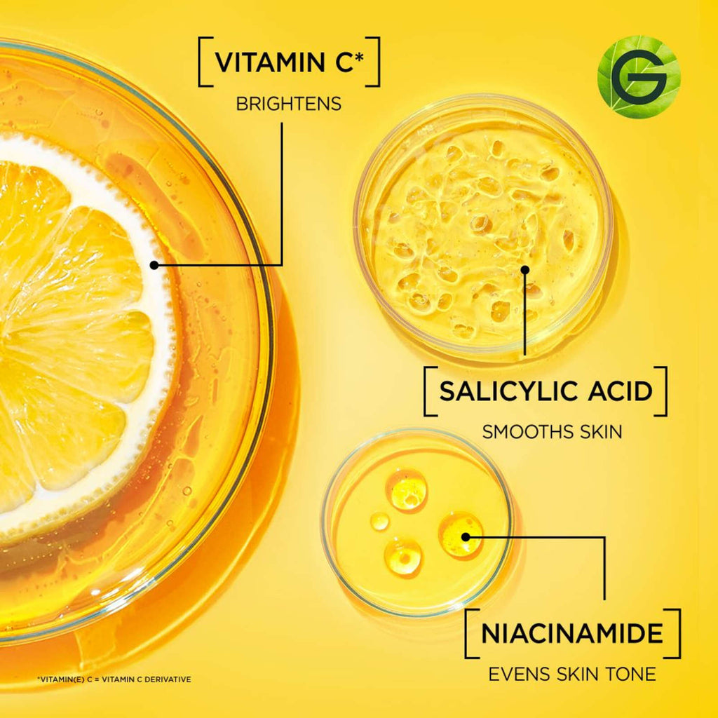 Garnier Vitamin C Face Serum with Salicylic Acid & Niacinamide, Brightening for Dull Skin, 30 mL