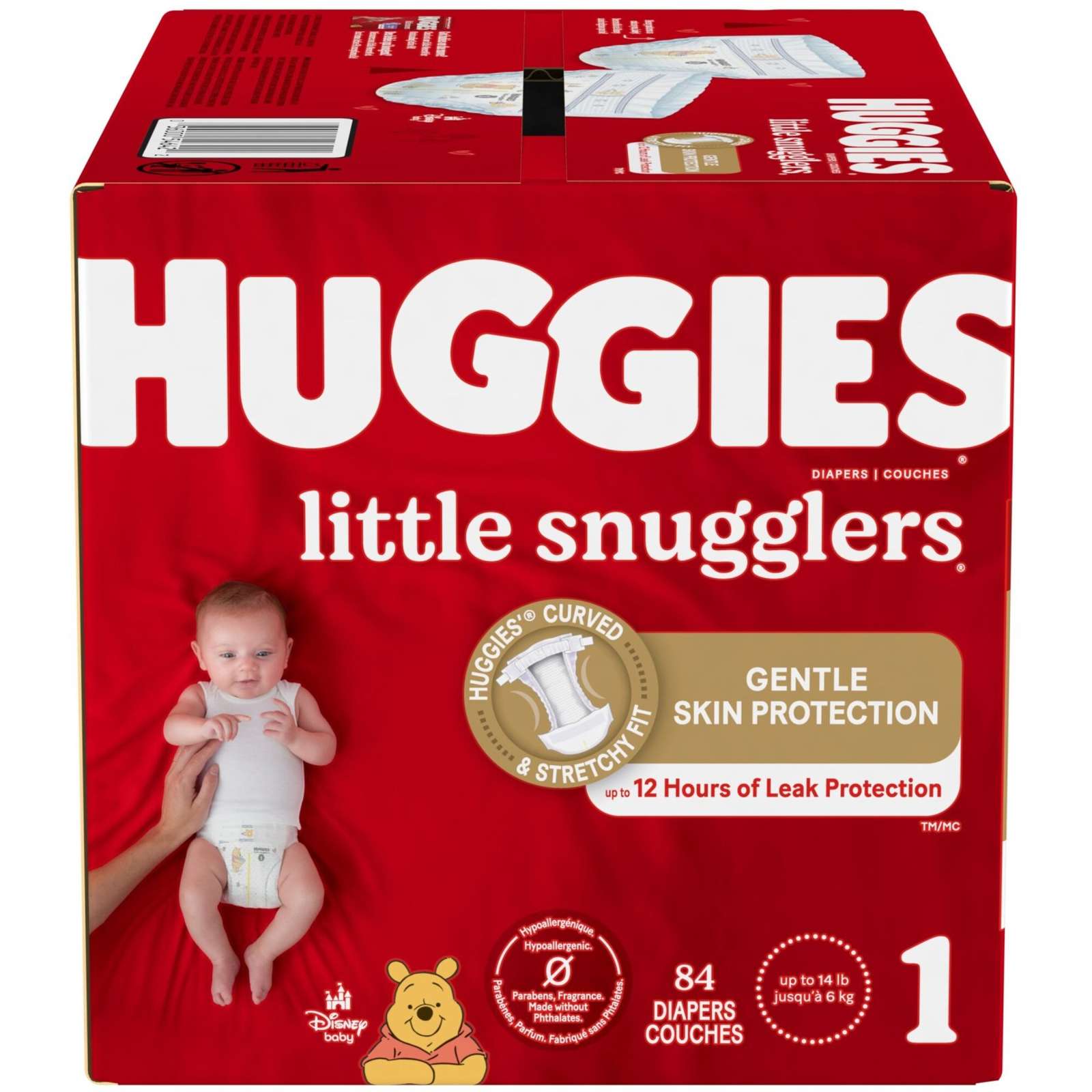 Huggies Little Snugglers Diapers, Size 1, 84 Count