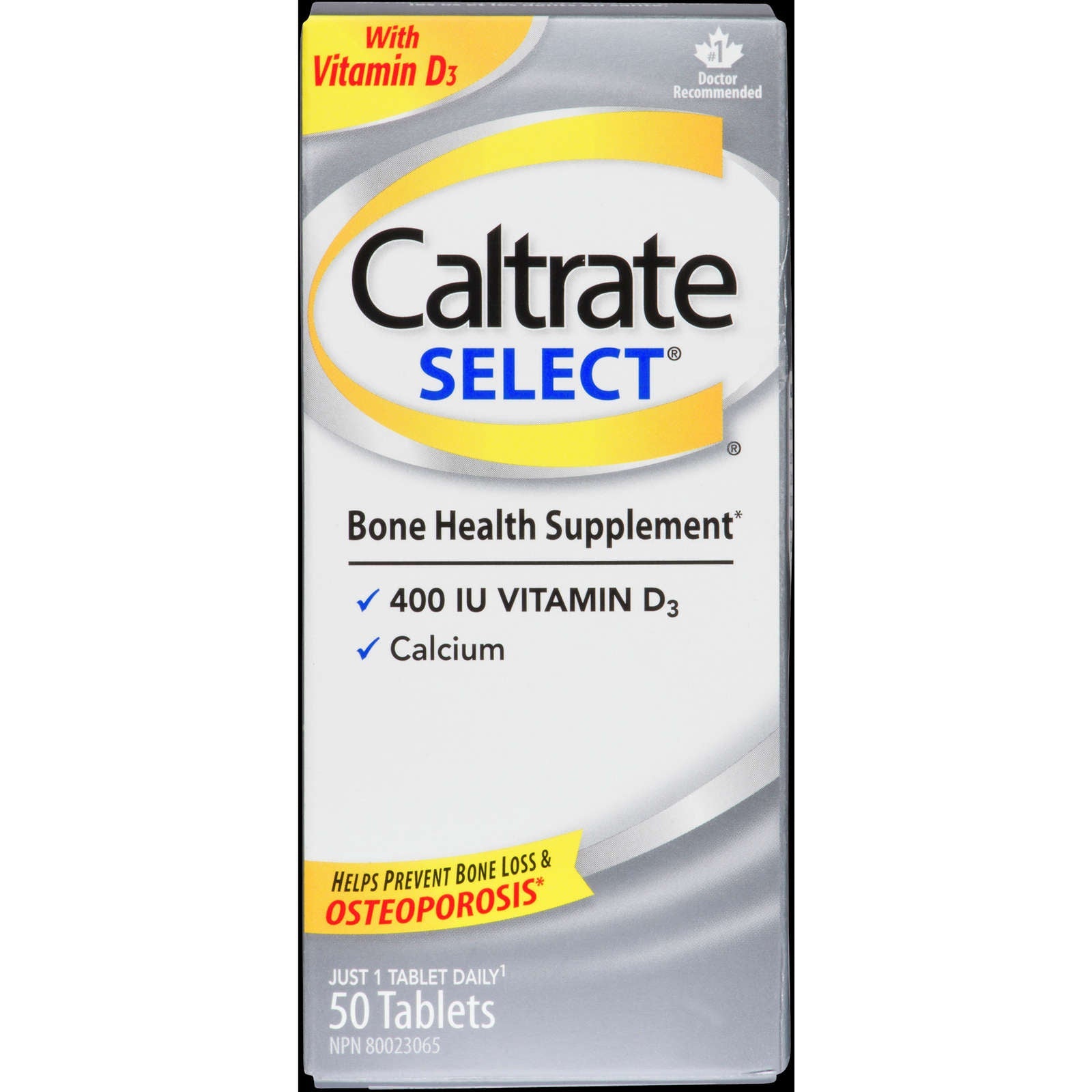 Caltrate Select Calcium & Vitamin D3 Bone Health Supplement Tablets, 5 ...
