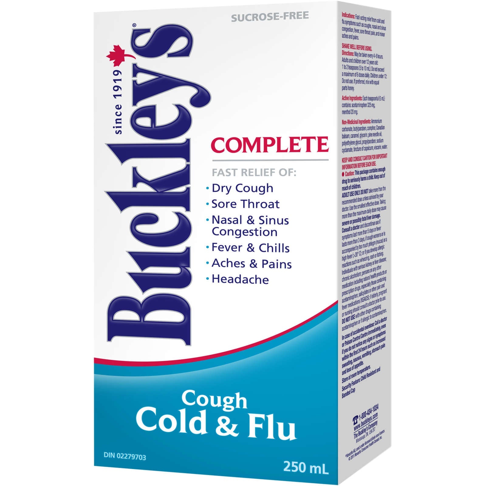 Buckley's® Complete Cough Cold & Flu Syrup Sucrose-Free 250mL