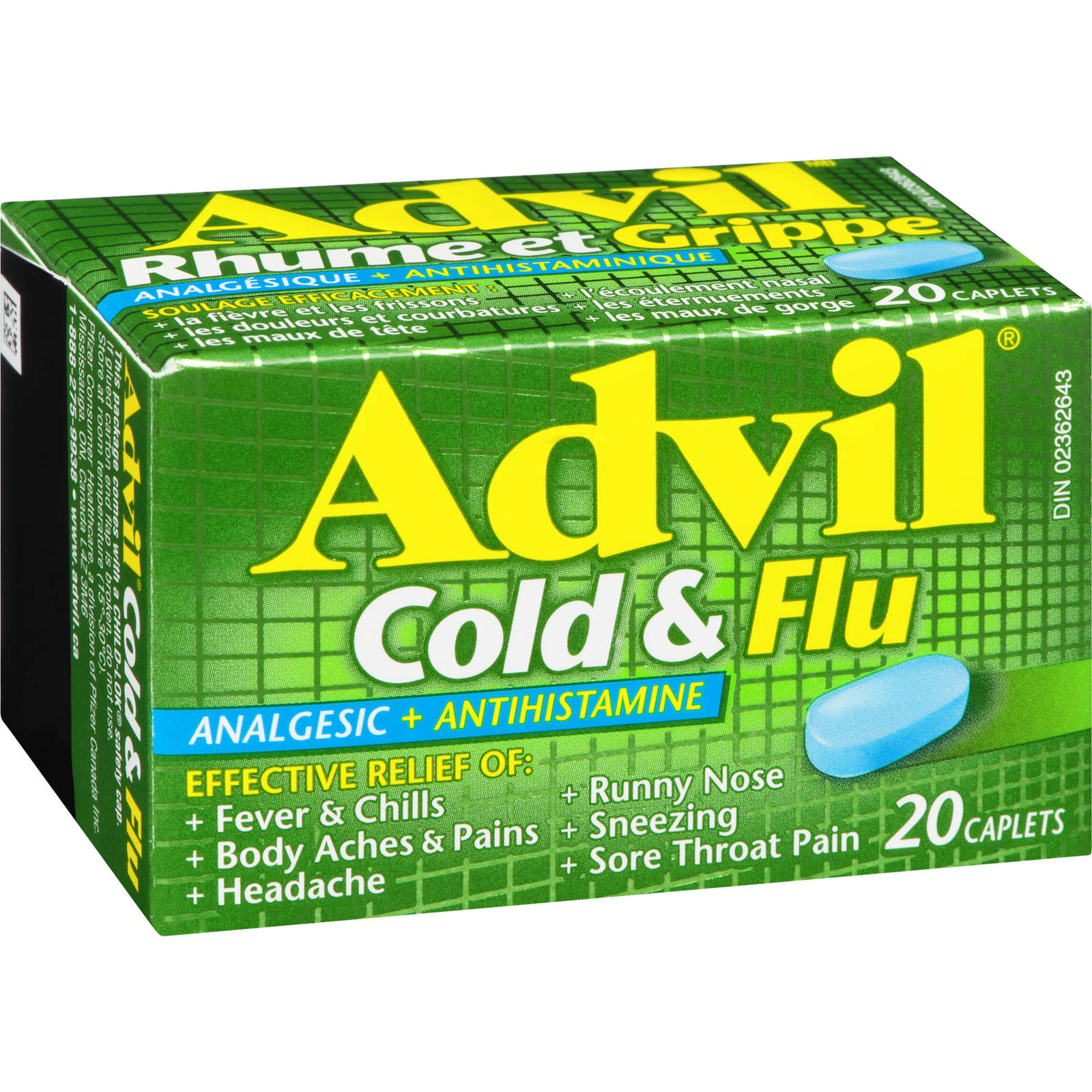 Advil Cold & Flu Analgesic + Antihistamine 20 Caplets