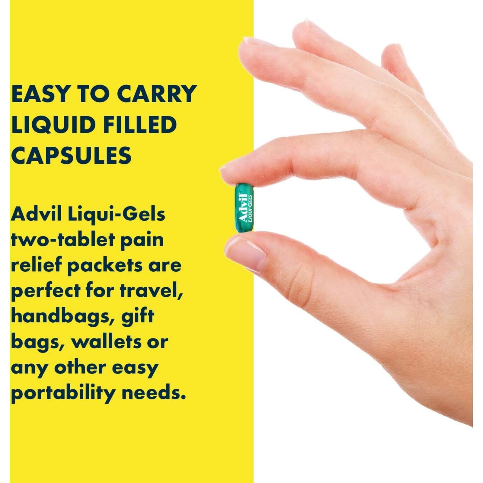 Advil Regular Strength Liqui-Gels Ibuprofen Capsules for Headaches and Pain Relief, 200 mg, 12 Count