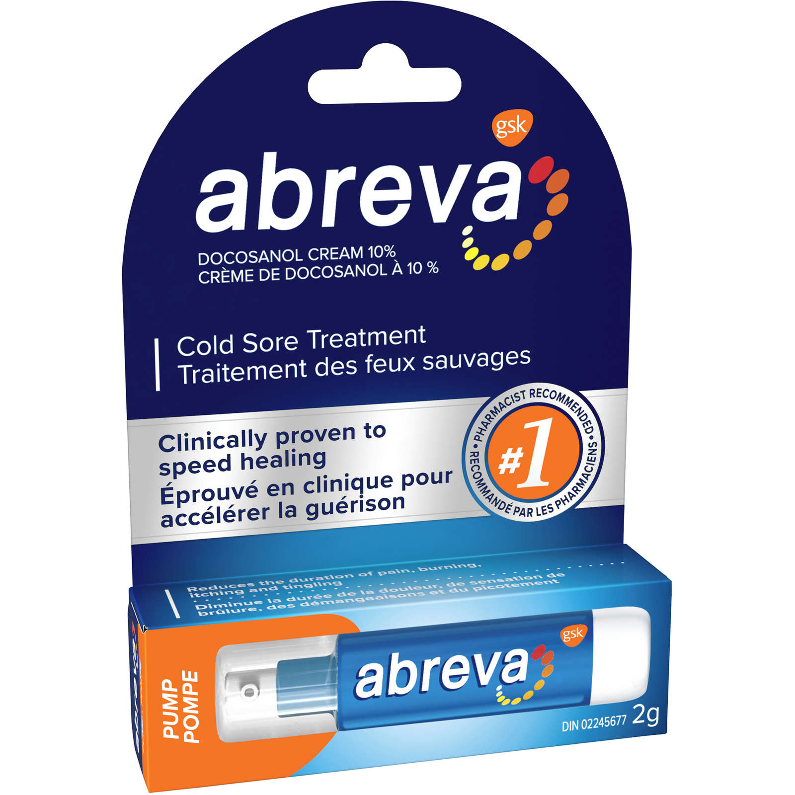 Abreva Cold Sore Treatment cream Tube 2g