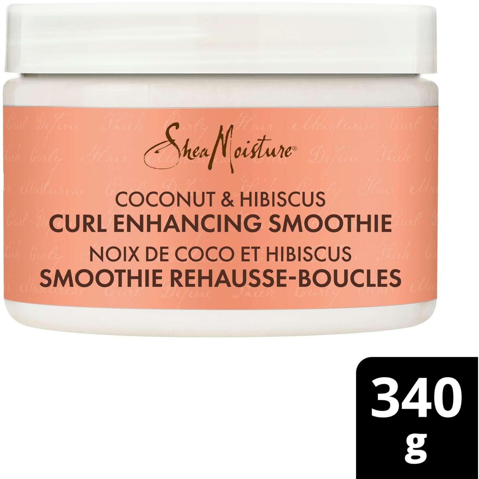 Deep Conditioning Curl Enhancing Smoothie hair repair for thick, curly Hair Coconut & Hibiscus with Silk Protein & Neem Oil 340 g
