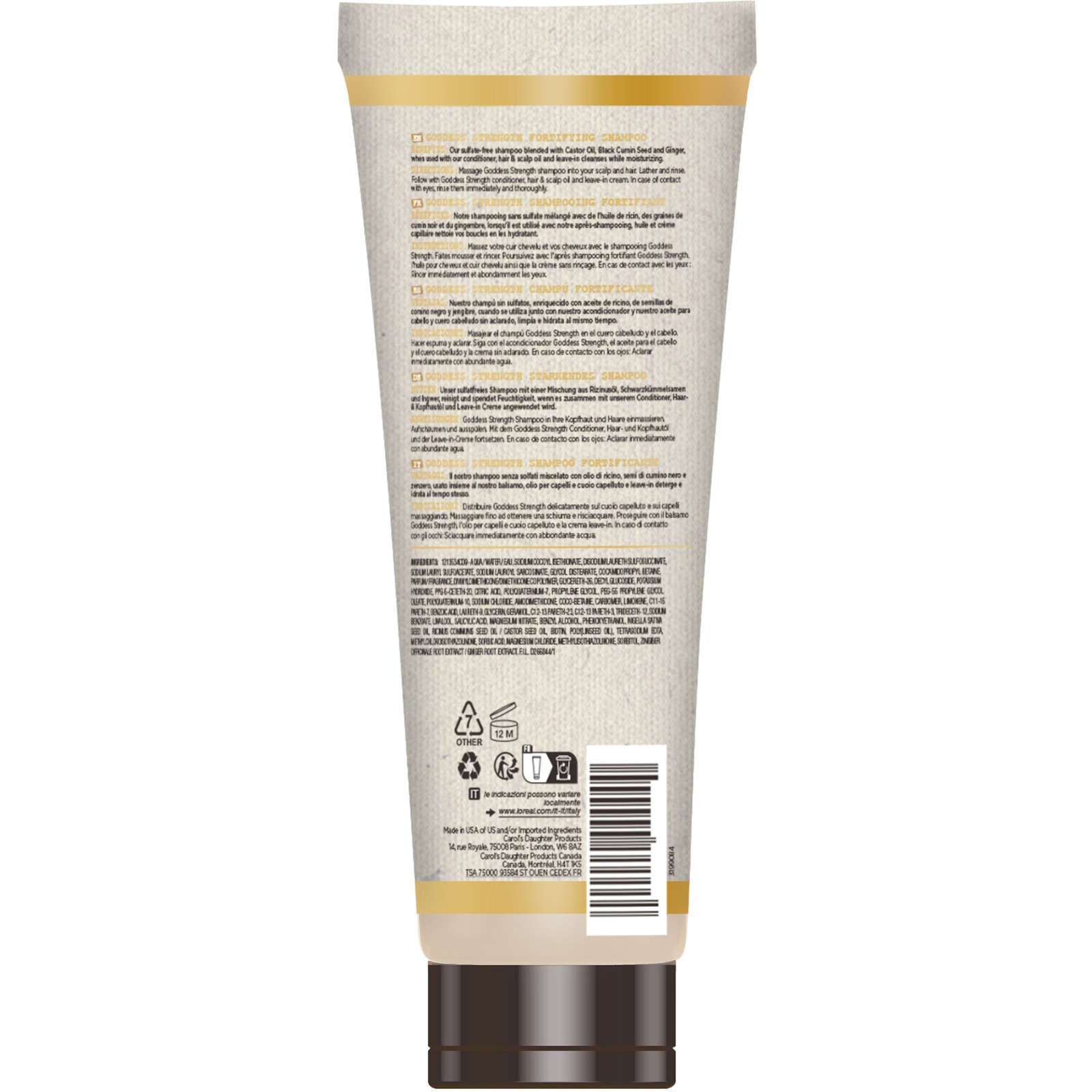 Goddess Strength Conditioner for Breakage Prone Hair,  with Castor Oil