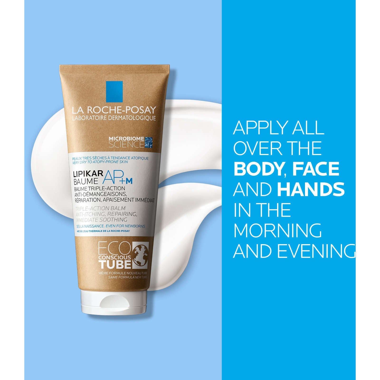 Lipikar Baume AP+M Body Cream for Dry & Eczema-Prone Skin, with Shea Butter & Niacinamide, Dermatologist Tested & Suitable for Sensitive Skin, Eco-Conscious Packaging
