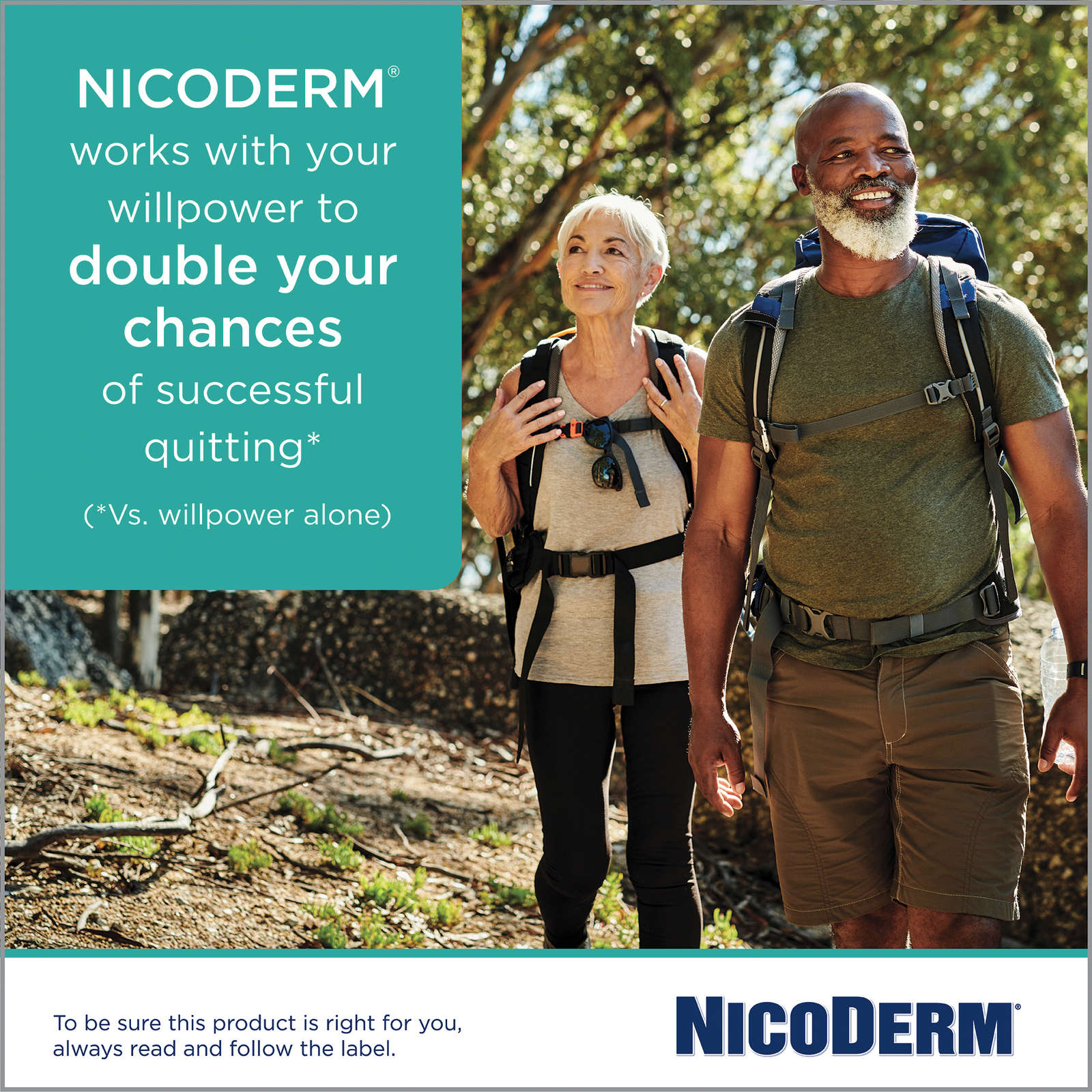 NICODERM® Stop Smoking System, STEP 1, 14 clear patches (one patch daily) 21 mg/day