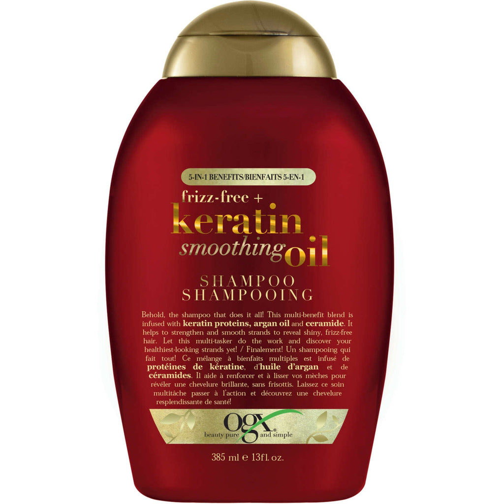Frizz-Free + Keratin Smoothing Oil Shampoo, 5 in 1, for Frizzy or Shiny Hair