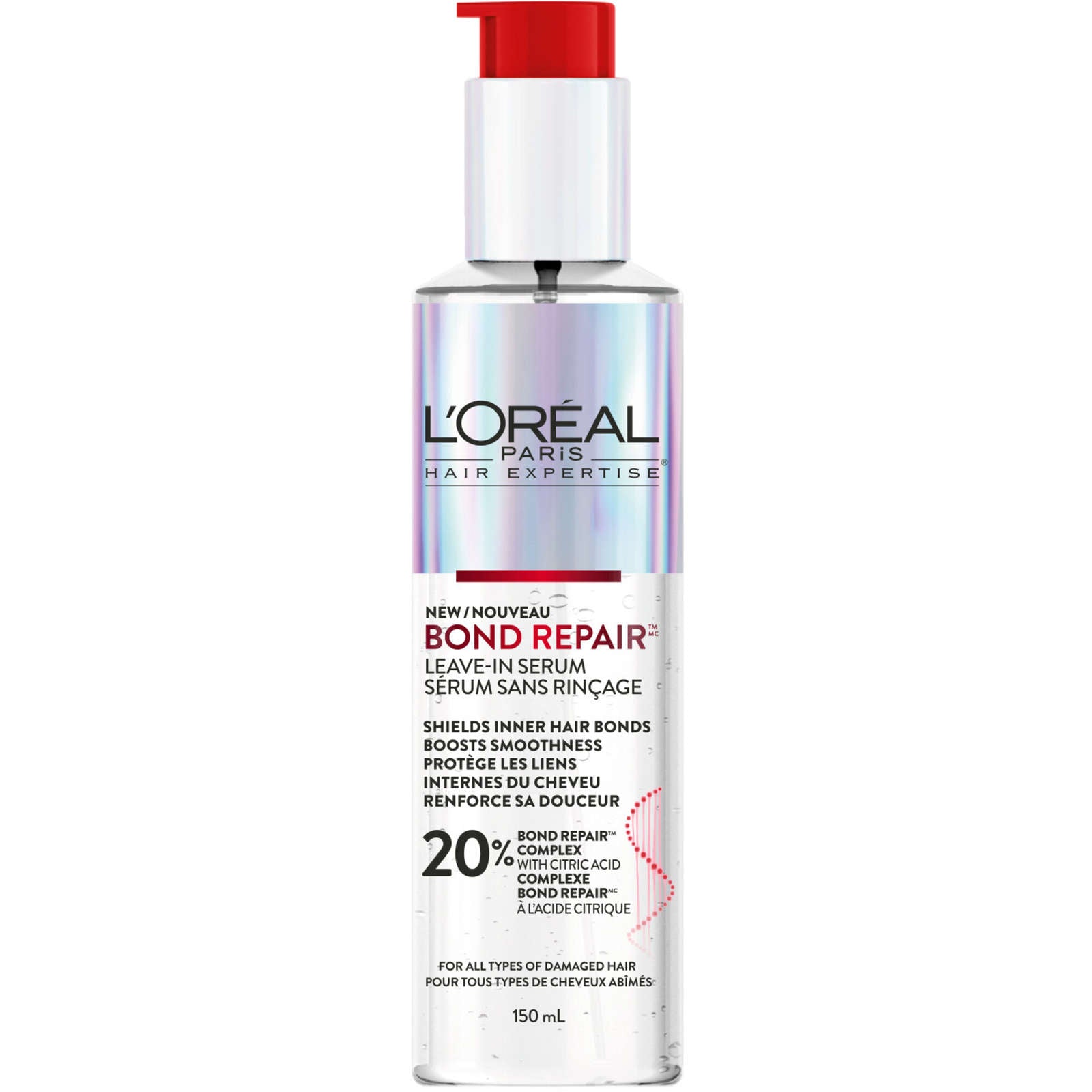 Hair Expertise Bond Repair Leave-in Serum, Repairs All Types of Damaged Hair, with Citric Acid Complex