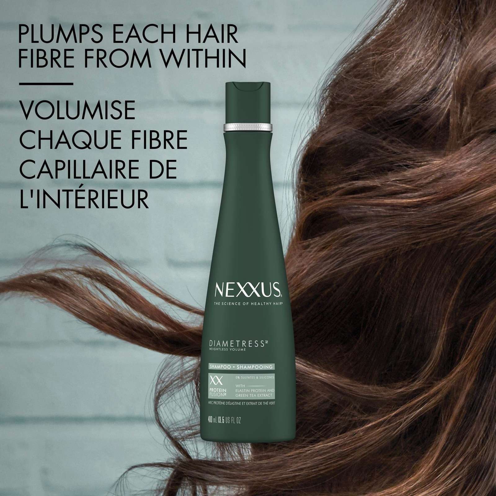 Nexxus  Volume Shampoo, for fine and flat hair, Diametress,  400 ML