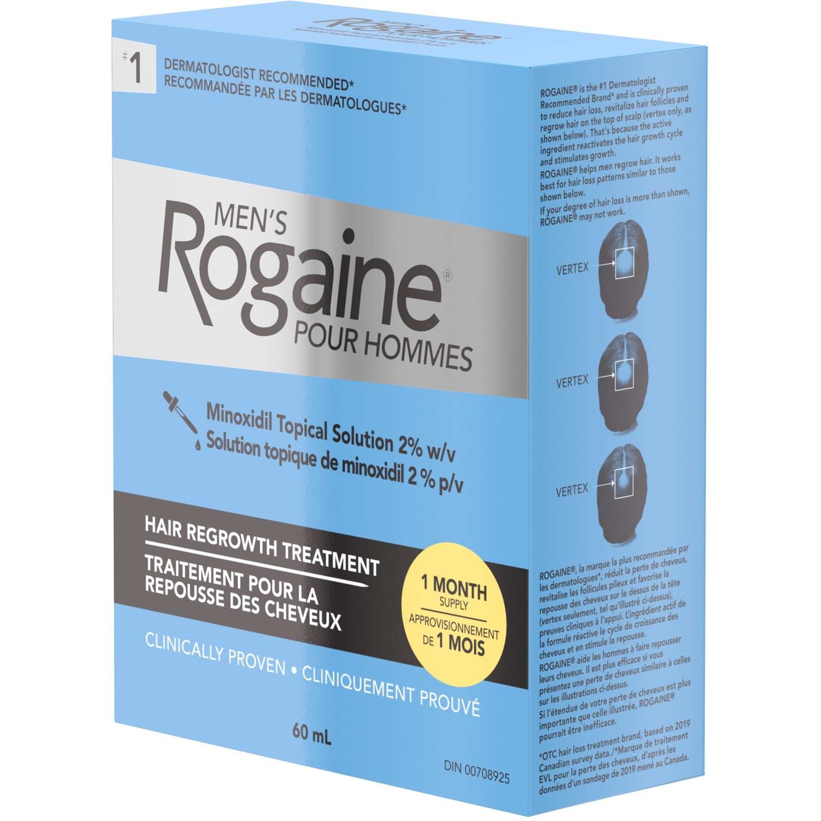 Men's 2% Minoxidil Solution Hair Loss and Regrowth Treatment