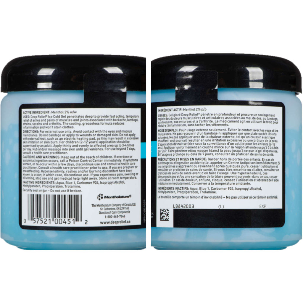 Ice Gel, Muscle and Joint Pain Relief, Reduces Inflammation