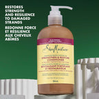 SheaMoisture Jamaican Black Castor Oil Strengthen & Restore conditioner For Damaged Hair with Shea Butter, Peppermint and Apple Cider Vinegar 384 ml