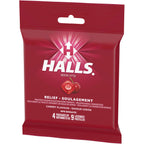 Halls Relief Mentho-lyptus Cherry Flavour, 4 x 9 Cough Drops Multipack