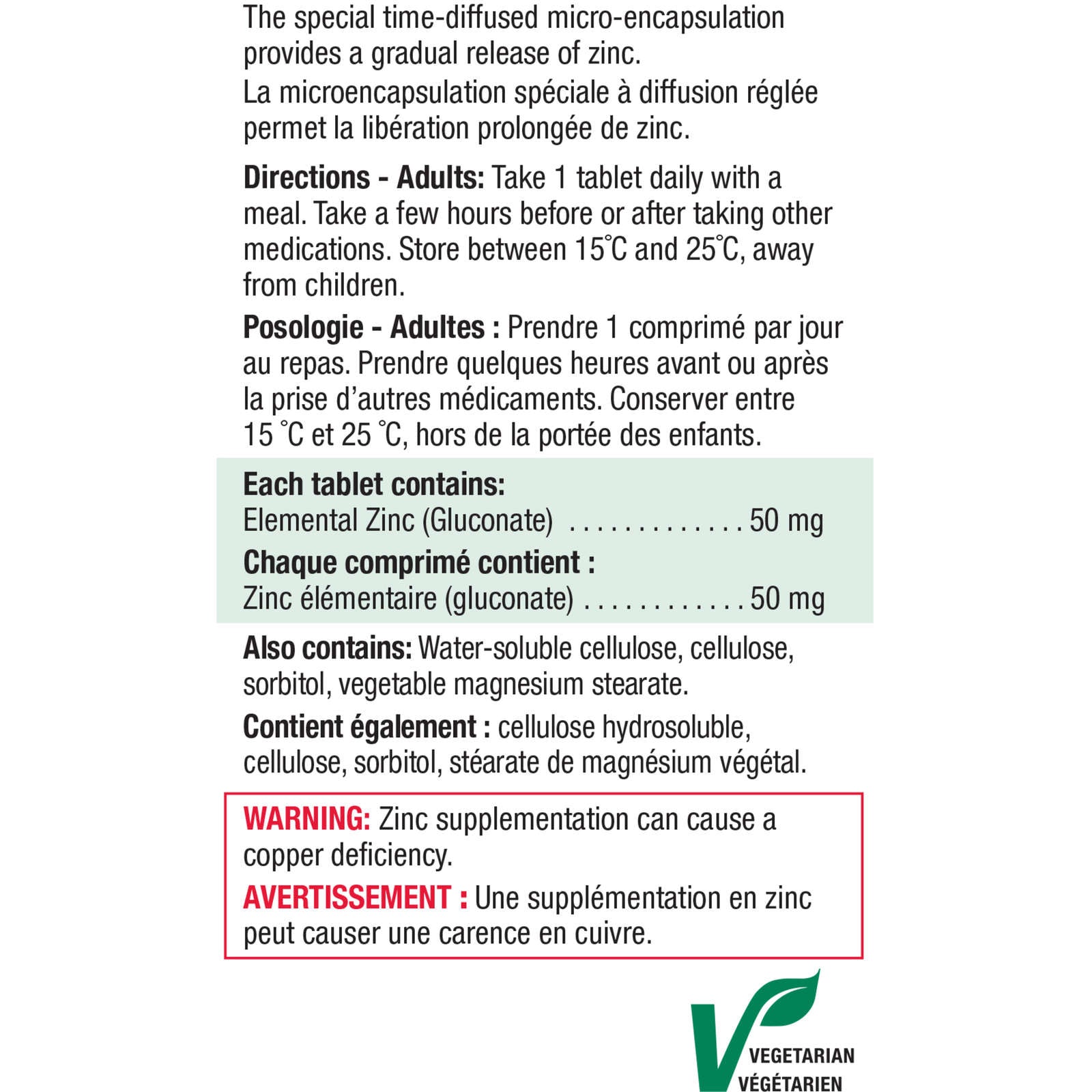 Zinc 50 mg Timed Release