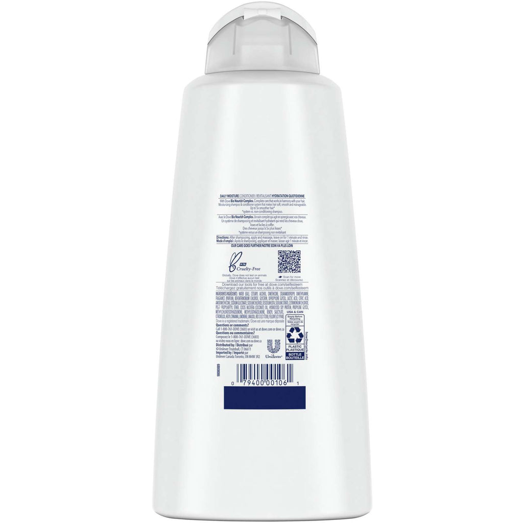 Dove Conditioner nourishes to make hair softer and smoother Daily Moisture with Pro-Moisture Complex 750 ml